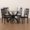 Baxton Studio Wanda Modern and Contemporary Transitional Dark Brown Finished Wood 5-Piece Dining Set 177-11381-10902-Zoro - alternate 7